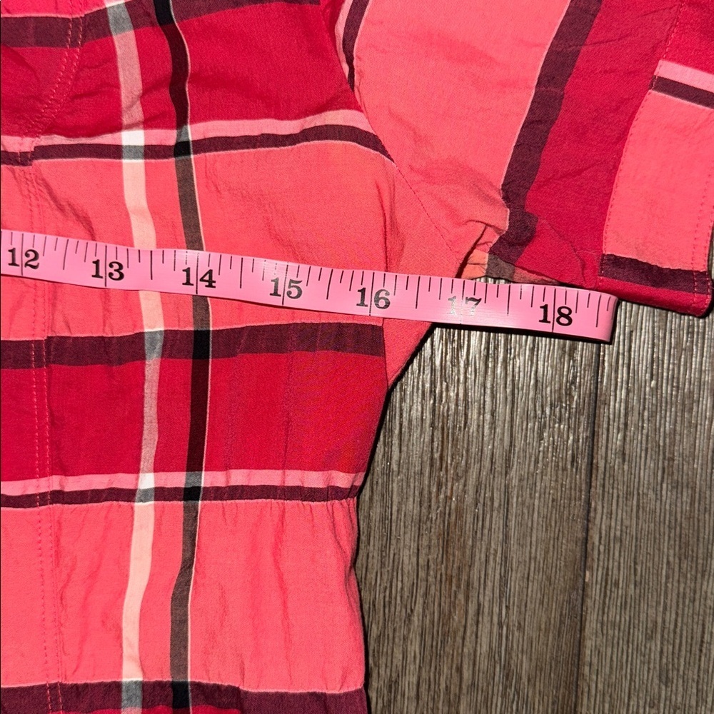 Burberry Brit Kristie Belted Dress Boysenberry Red Nova Check Plaid - Picture 13 of 14